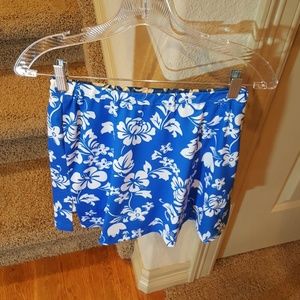 NWOT Tracey Lynn Golf Blue & White Hawaiian Skort