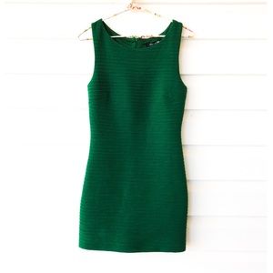 FOREVER 21 Green ruched bodycon dress