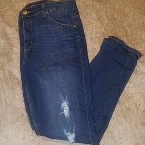 Melissa McCarthy Seven7 Distressed Skinny Jeans