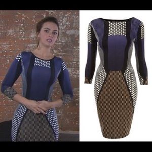 Topshop Geo Spot Midi Dress, US Size 4