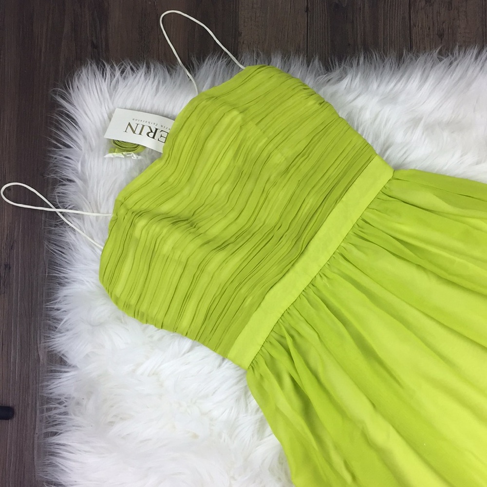 NWT Erin Fetherston Dress Isabella Gown in Chartreuse - Picture 4 of 8