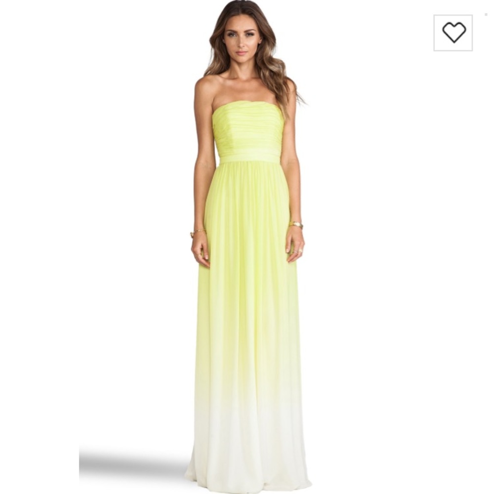 NWT Erin Fetherston Dress Isabella Gown in Chartreuse