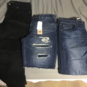 Distressed black jeans