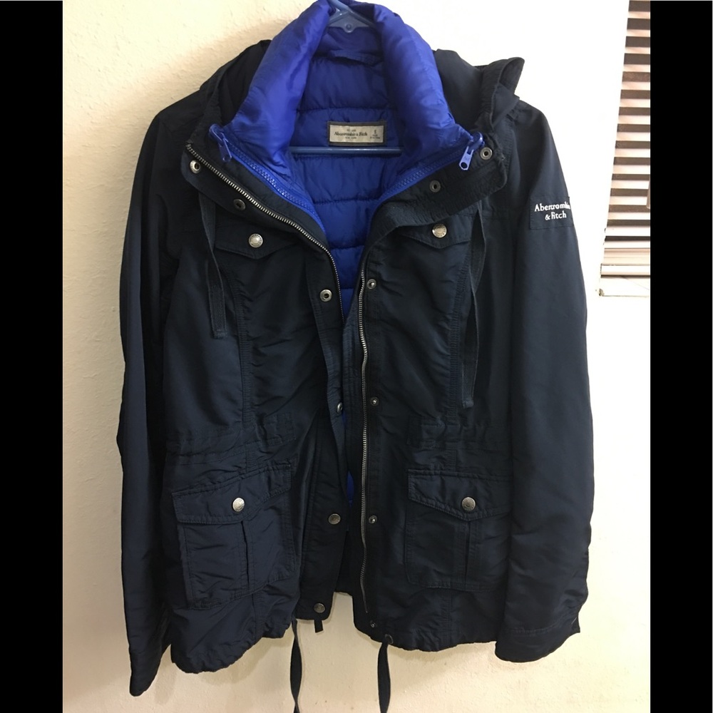 Abercrombie & Fitch Women’s S Navy Jacket w/Puffer
