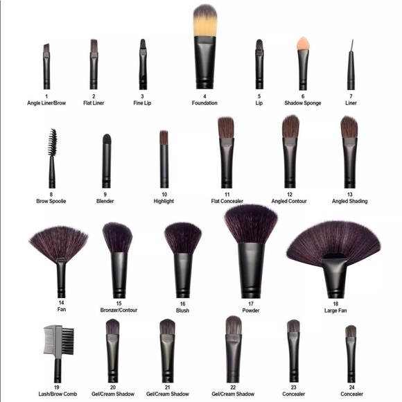 New 24pcs Makeup Brush With Pouch - Picture 4 of 5