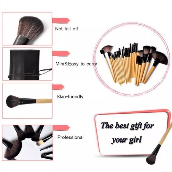 New 24pcs Makeup Brush With Pouch - Picture 3 of 5