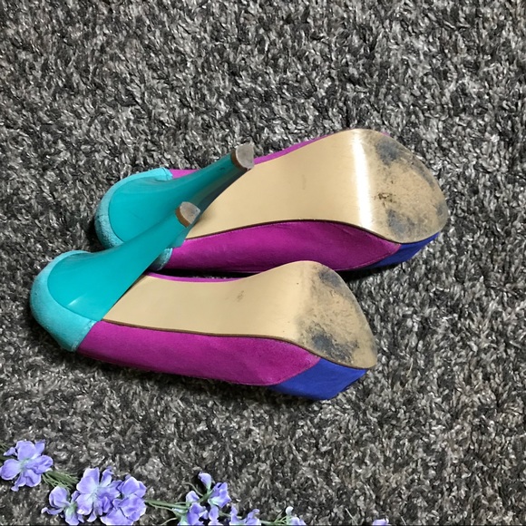 Color-block Open Toe Pumps - Picture 3 of 4