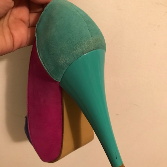 Color-block Open Toe Pumps - Picture 4 of 4
