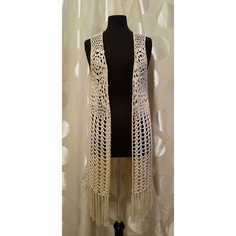 BRAND NEW!! Kori Crochet Fringe Vest