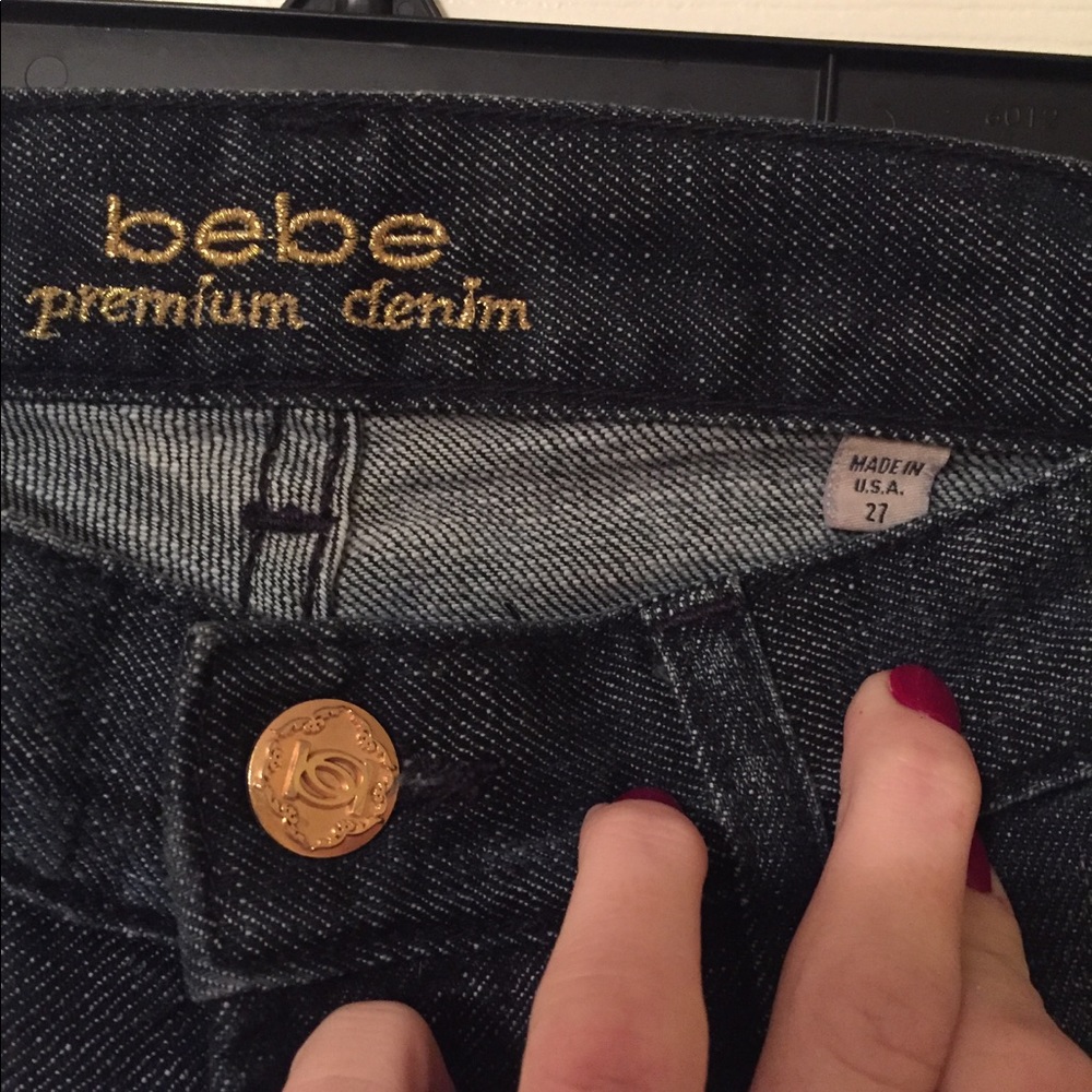 BeBe Jeans Dark Denim Size 27 Like New!