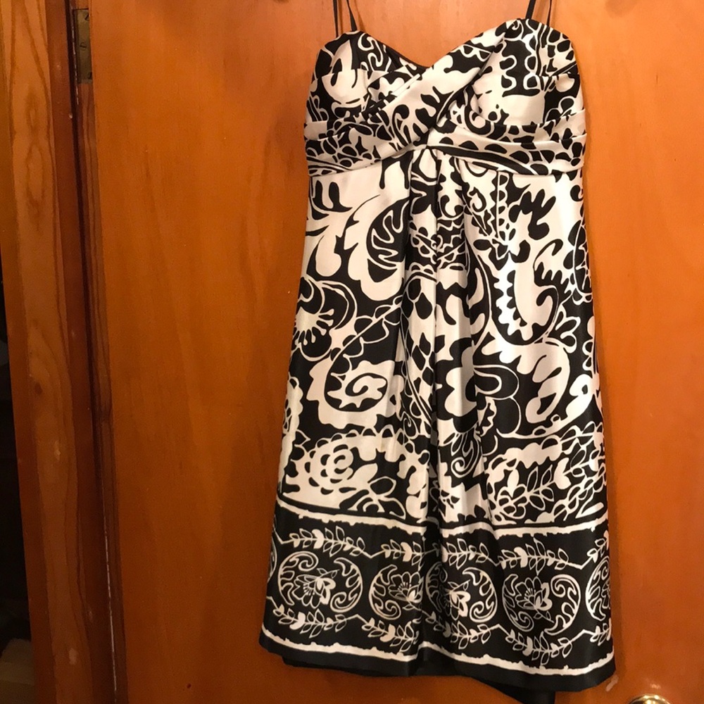 Black and white floral dress