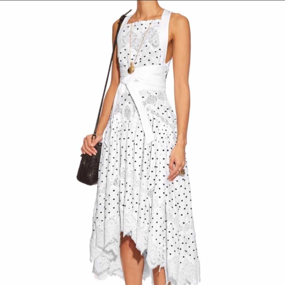 Zimmermann Empire Dot Apron Dress