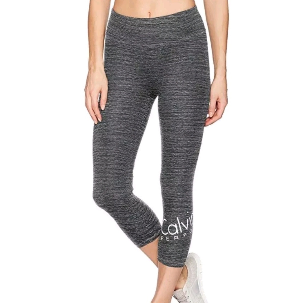 Calvin Klein Wrap Around Logo Crop Legging Sz L