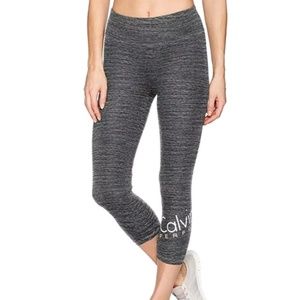 Calvin Klein Wrap Around Logo Crop Legging Sz L