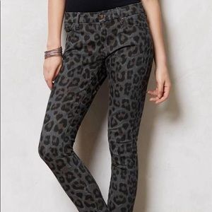 Mother Jeans Looker skinny jeans in leopard print