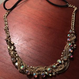 Gold chain & jeweled headband
