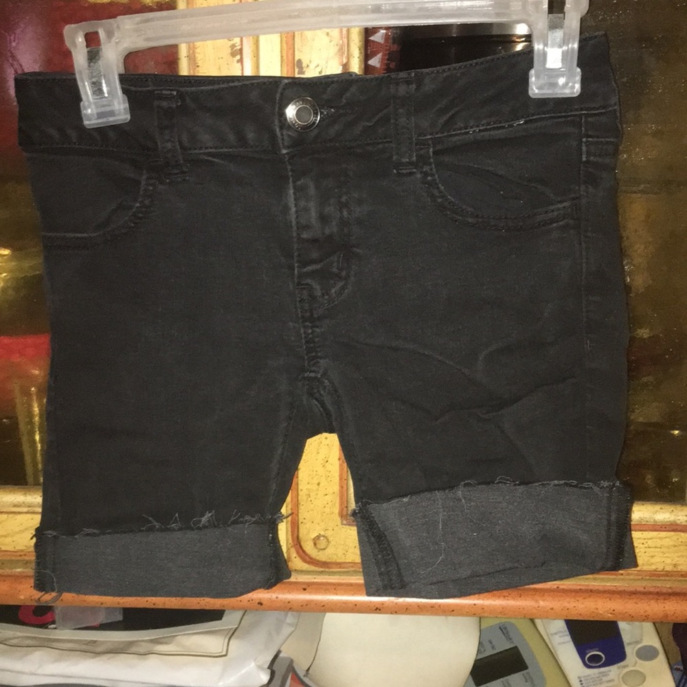 Black Jean Shorts