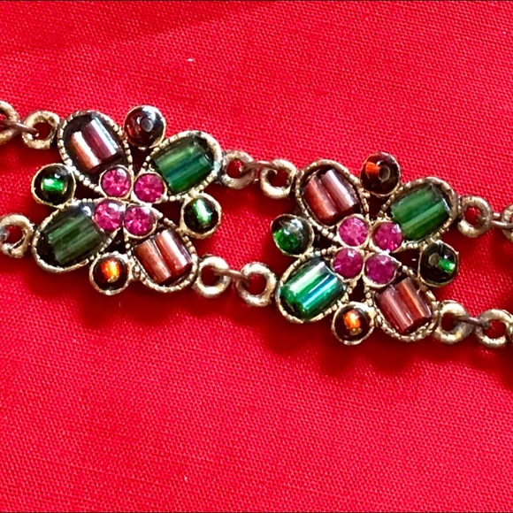 Vintage Marc Labat French Floral Bracelet - Picture 1 of 4