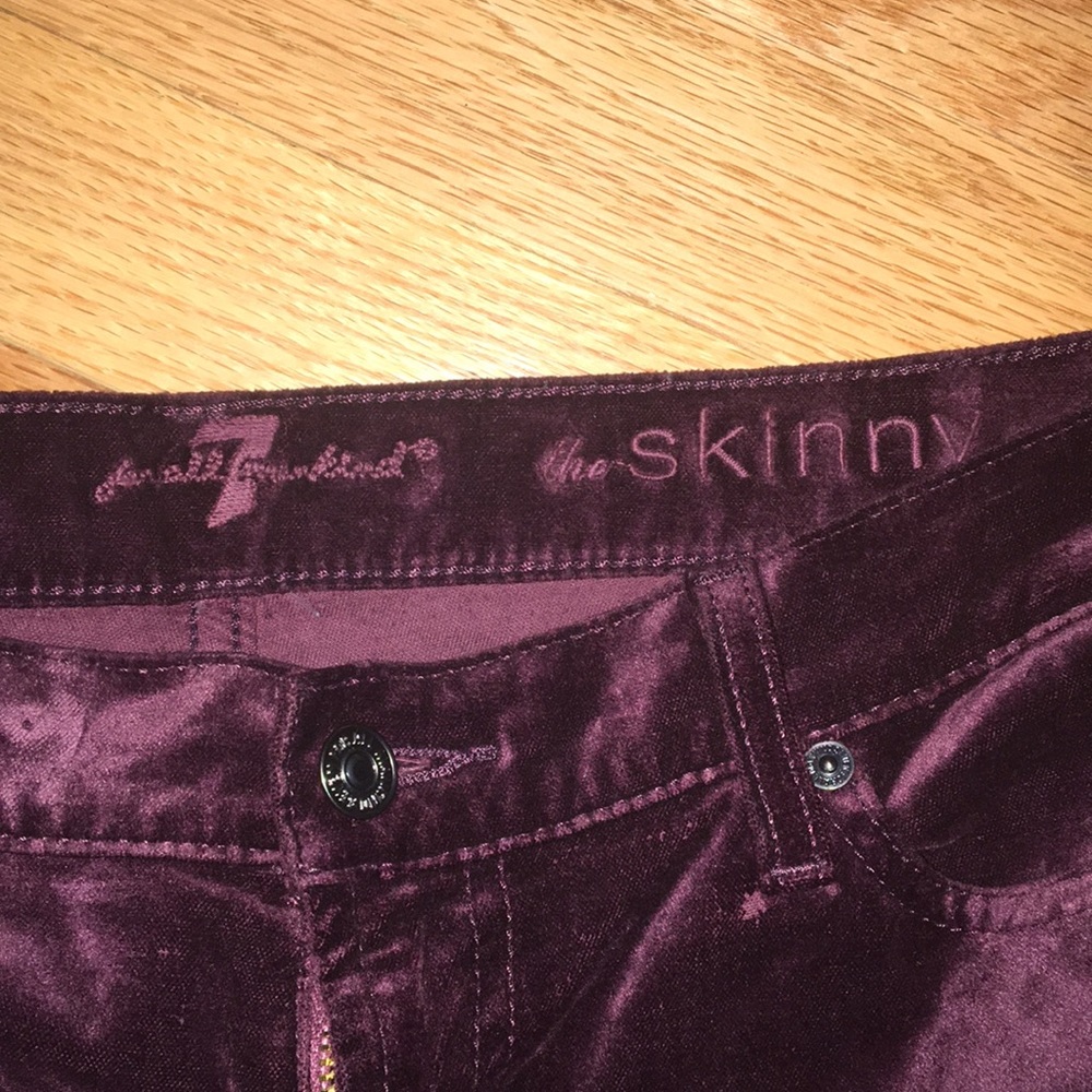 7 seven for all mankind velvet the skinny 31 12 - Picture 6 of 7