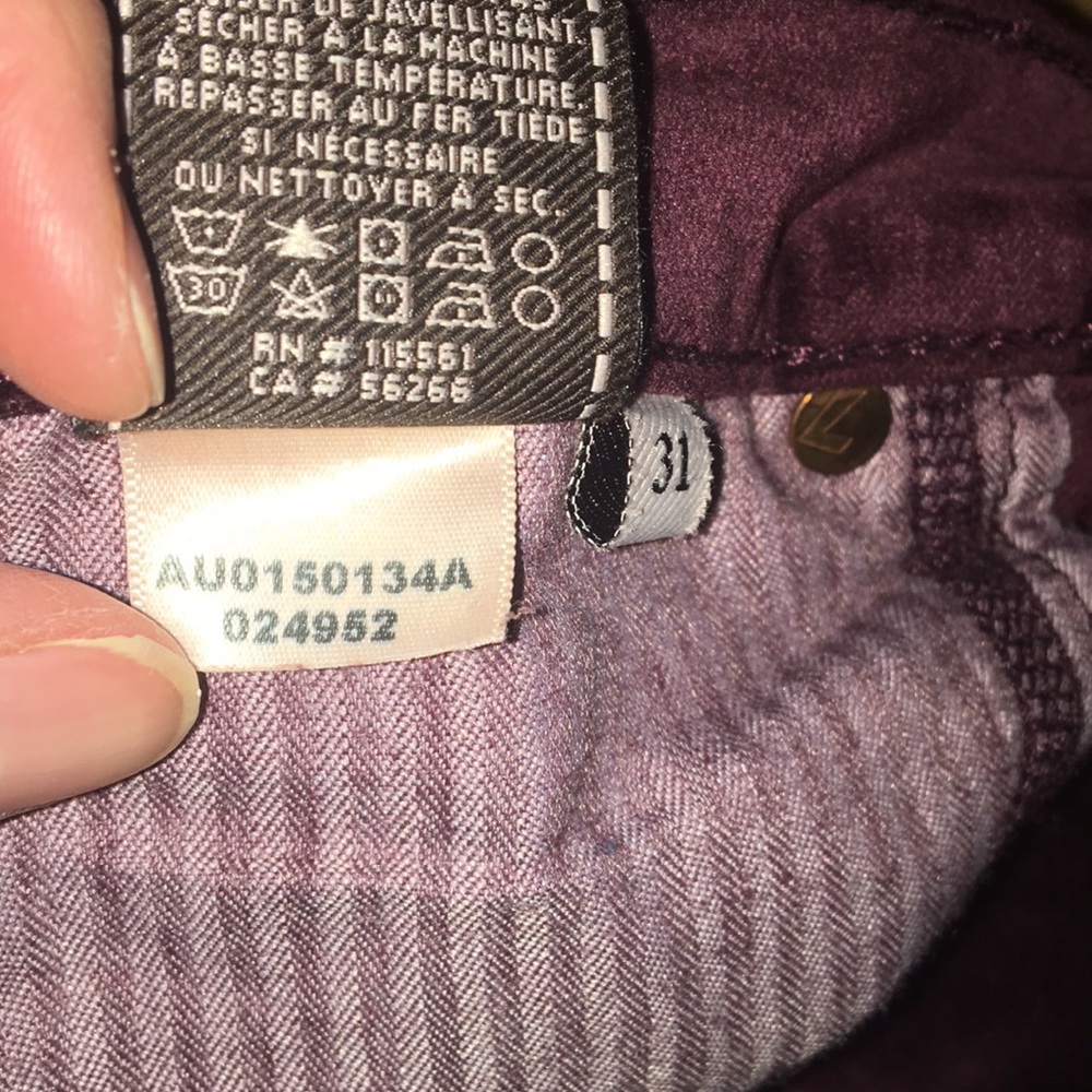 7 seven for all mankind velvet the skinny 31 12 - Picture 4 of 7
