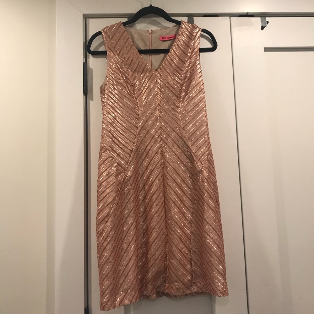 VDAY ❤️❤️ Betsey Johnson Pink Sequin Sheath Dress