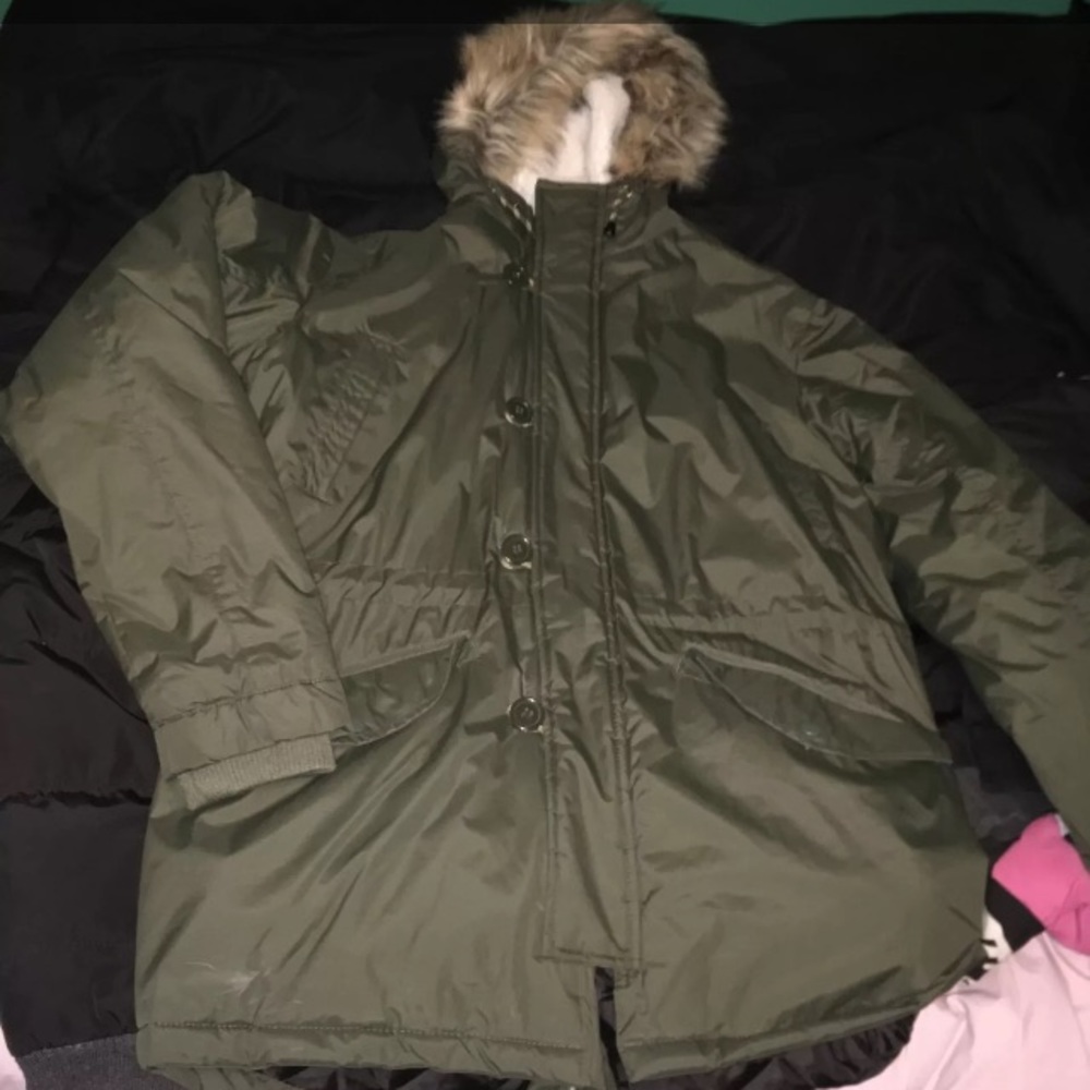 Men's olive green coat