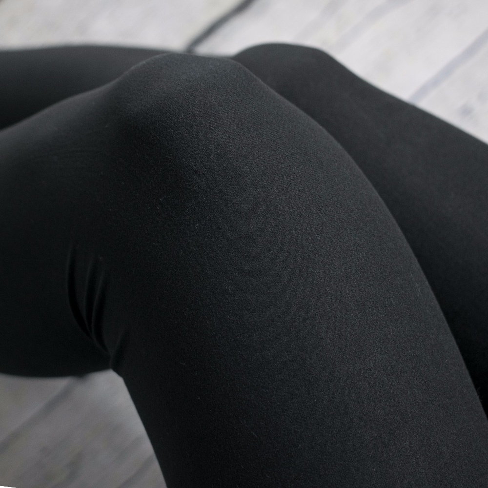 Black Brushed Knit Leggings