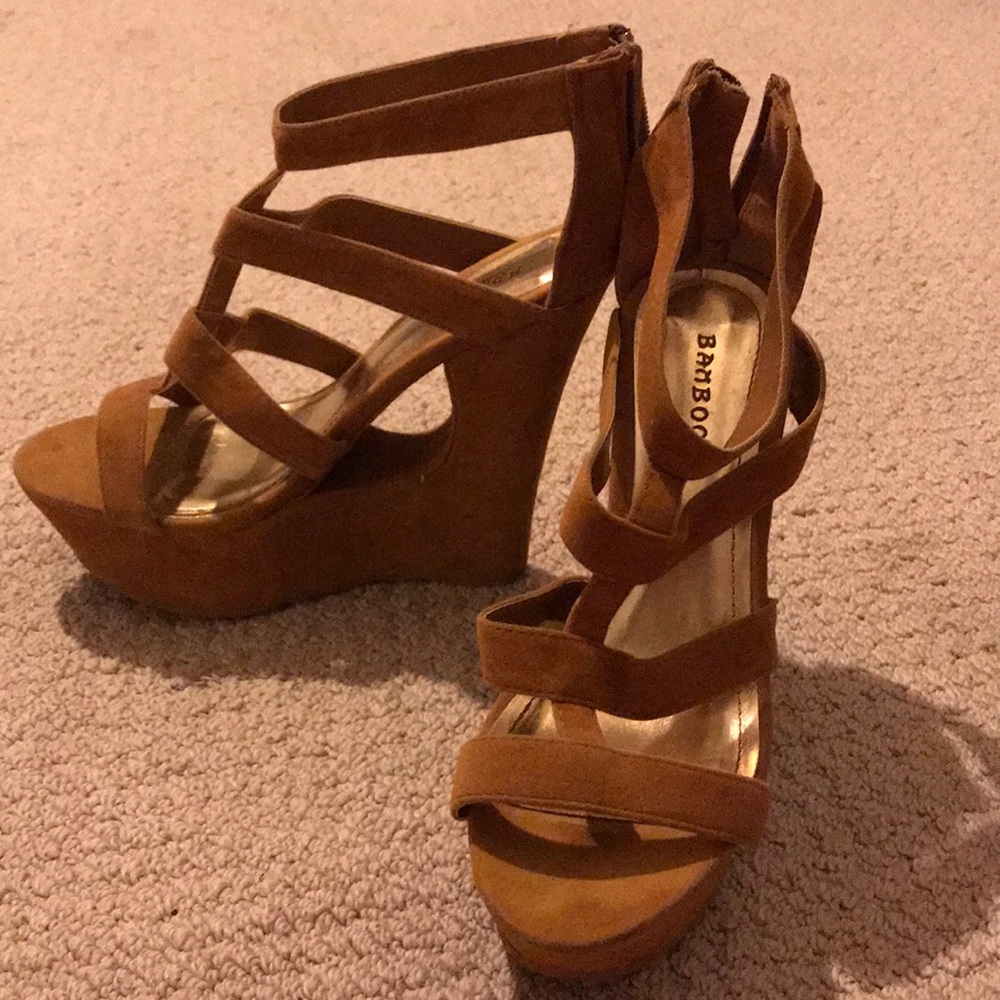 Suede Wedges by Bamboo