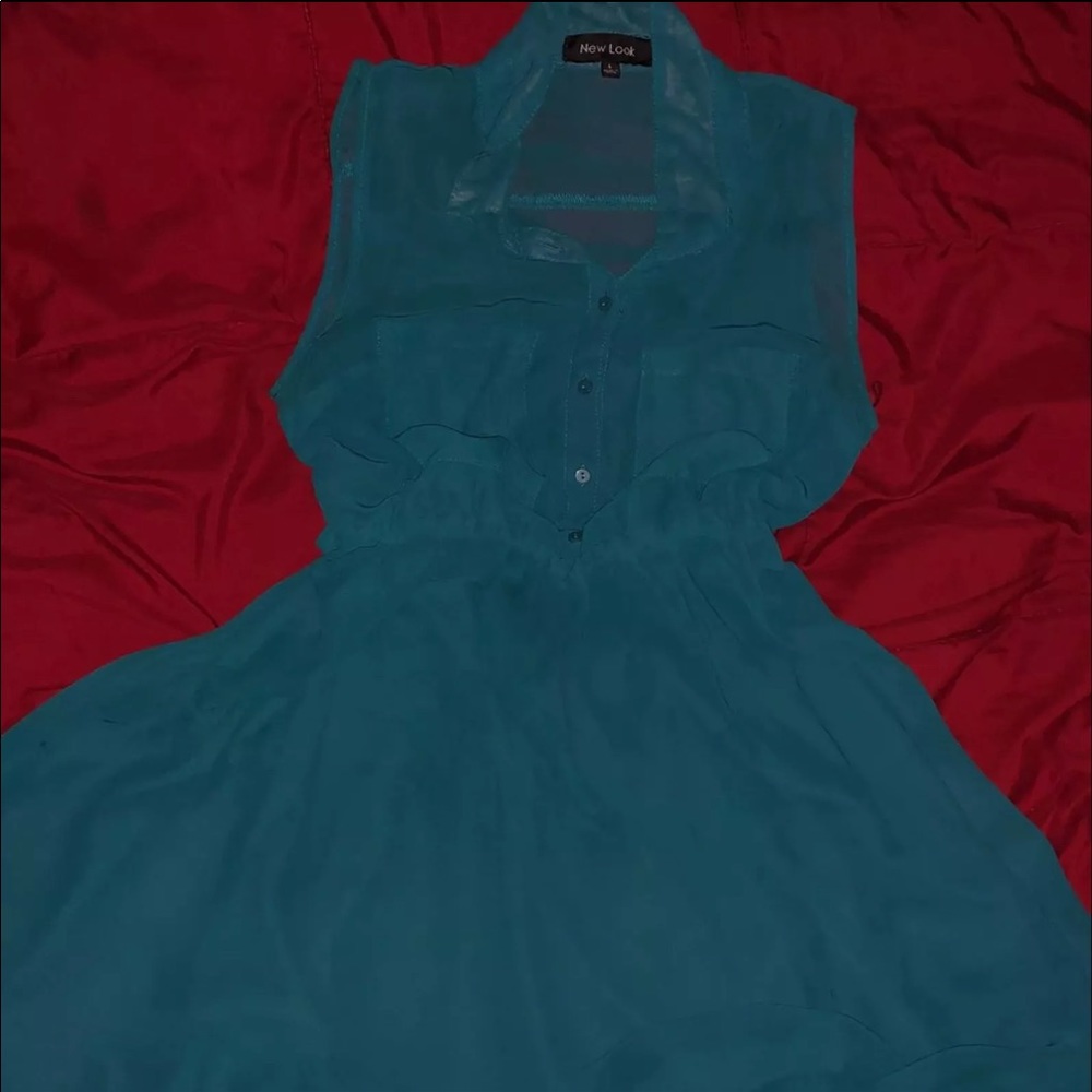 Turquoise Swing Mini dress