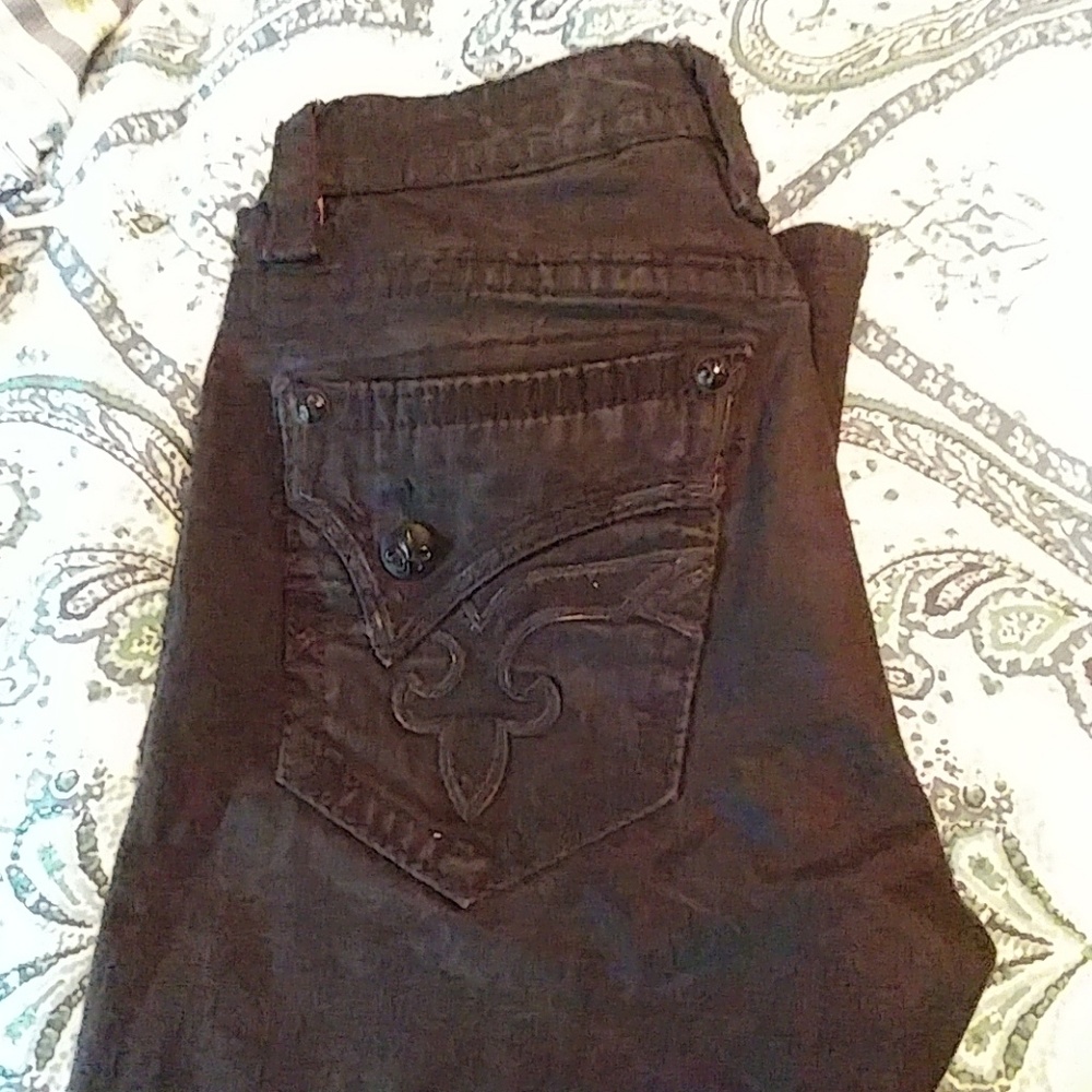 Men black Rock Revival jeans size 34.