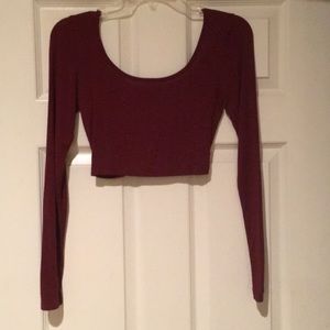 Long sleeve crop top