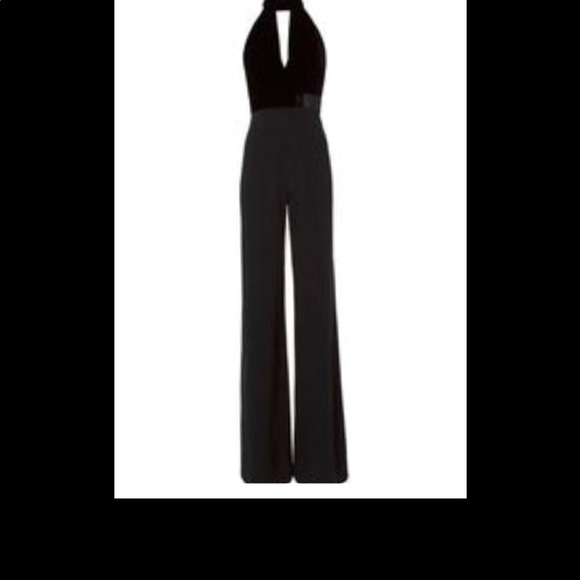 Alexis Velvet/Crepe Jumpsuit. Worn once. Intermix - Picture 3 of 5