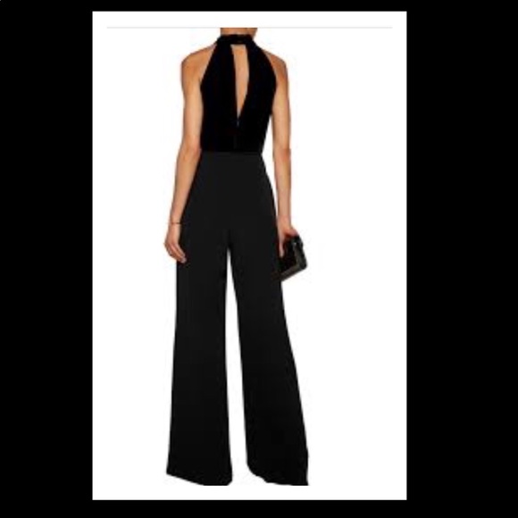 Alexis Velvet/Crepe Jumpsuit. Worn once. Intermix - Picture 5 of 5