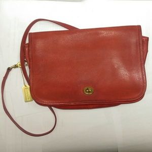 Coach Classic Red Crossbody Leather Vintage Purse