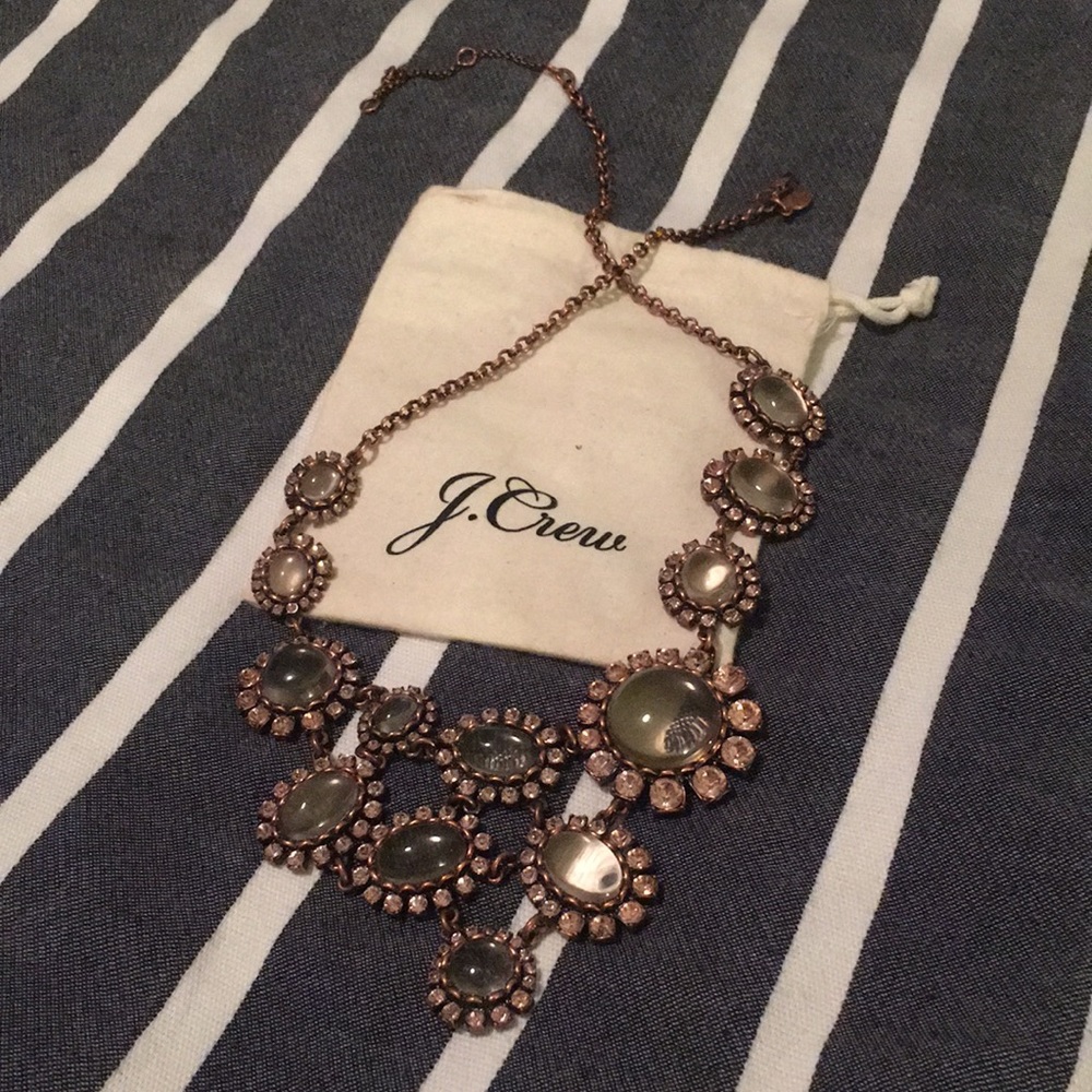 J. Crew rose gold statement necklace