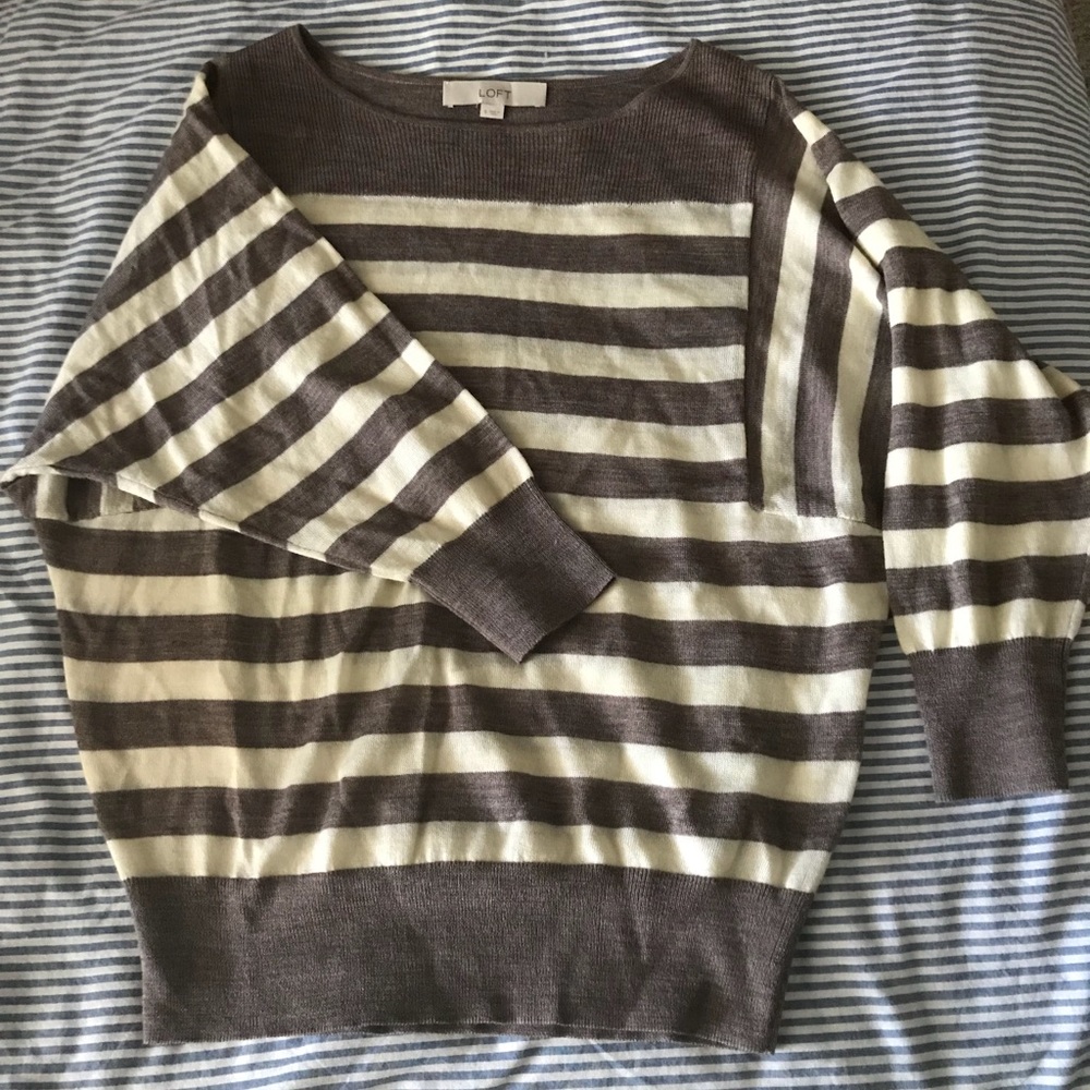 LOFT Small Striped Sweater, EUC