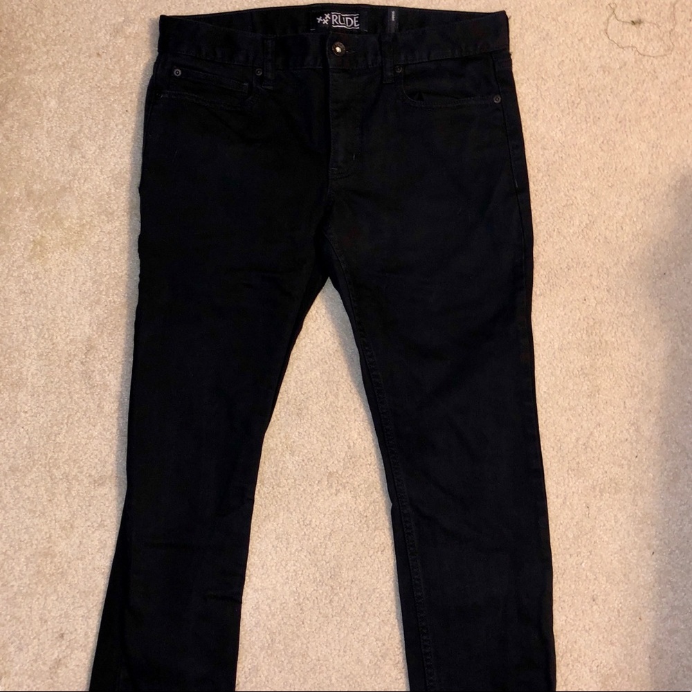RUDE Black Skinny Jeans