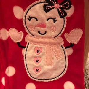 Holiday Christmas Snowman Snowangel pajama 6 Month