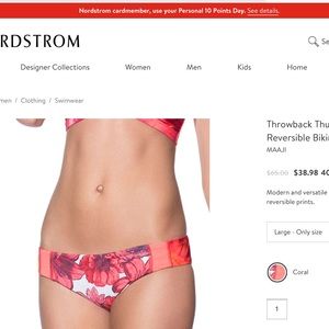 Maaji rev. bikini bottom size m, can fit larger.