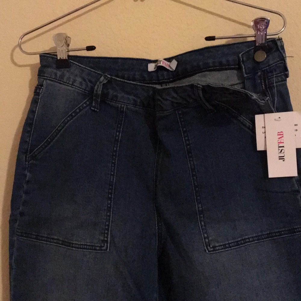 Just Fab RETRO JEANS size 30 High waist side zip