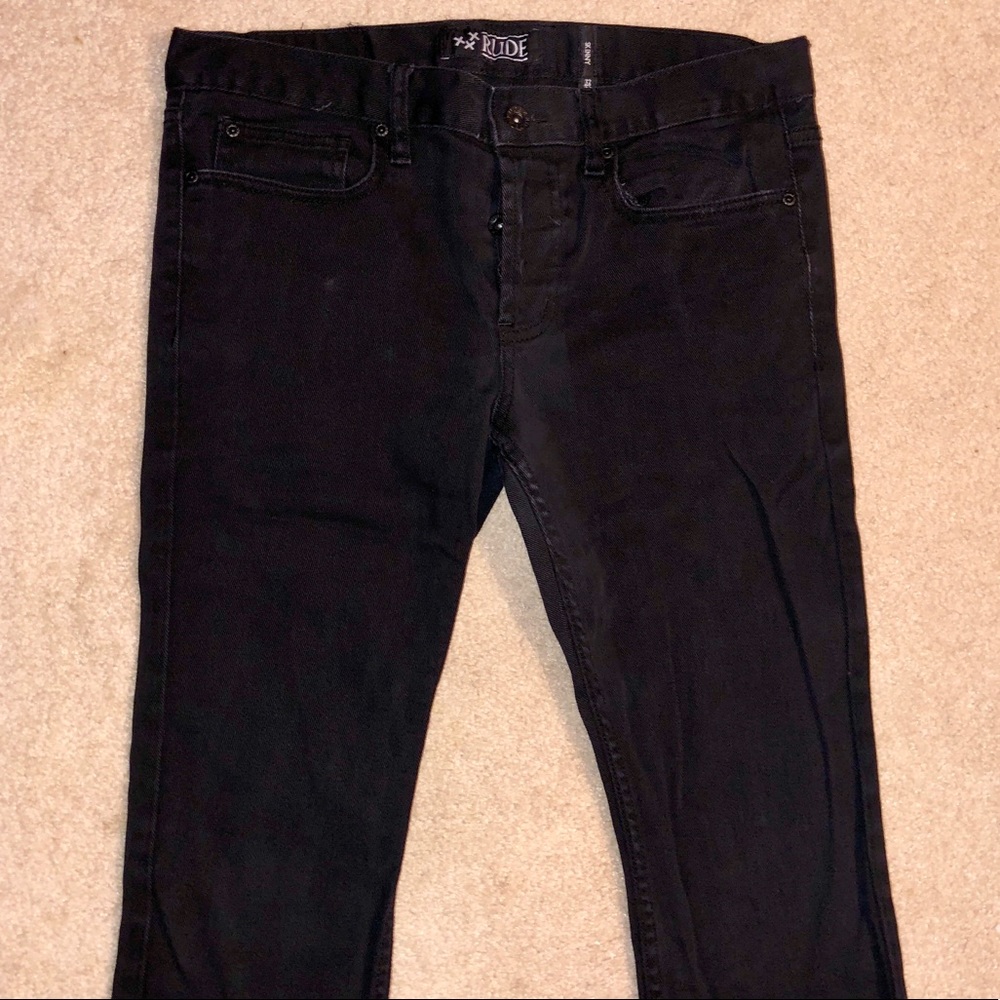 RUDE Black Skinny Jeans