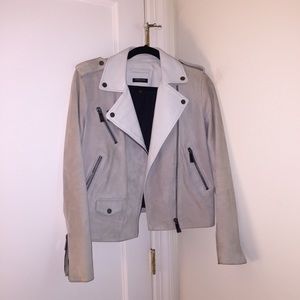*KENNETH COLE* suede moto jacket
