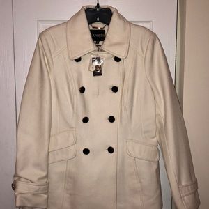 Ivory pea coat