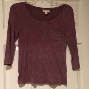 Maroon 3/4 sleeve top