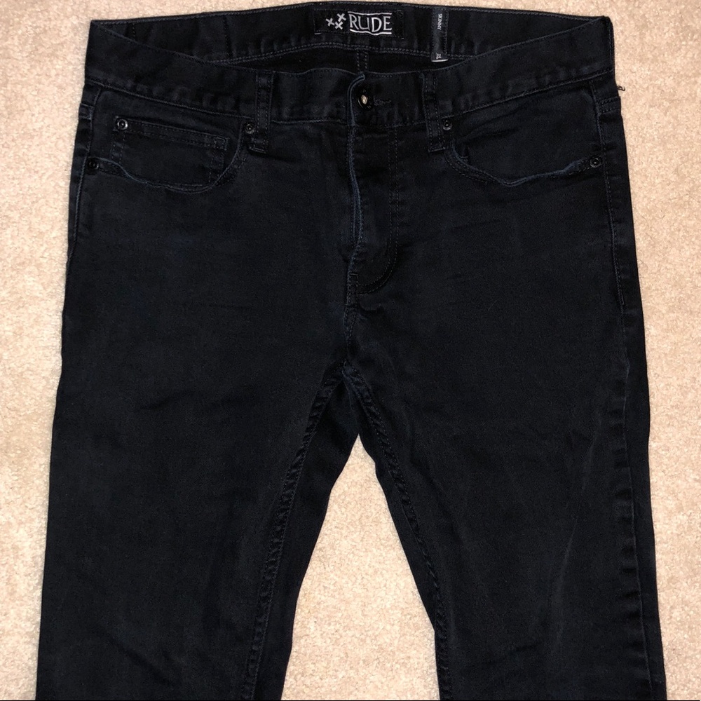 RUDE Black Skinny Jeans