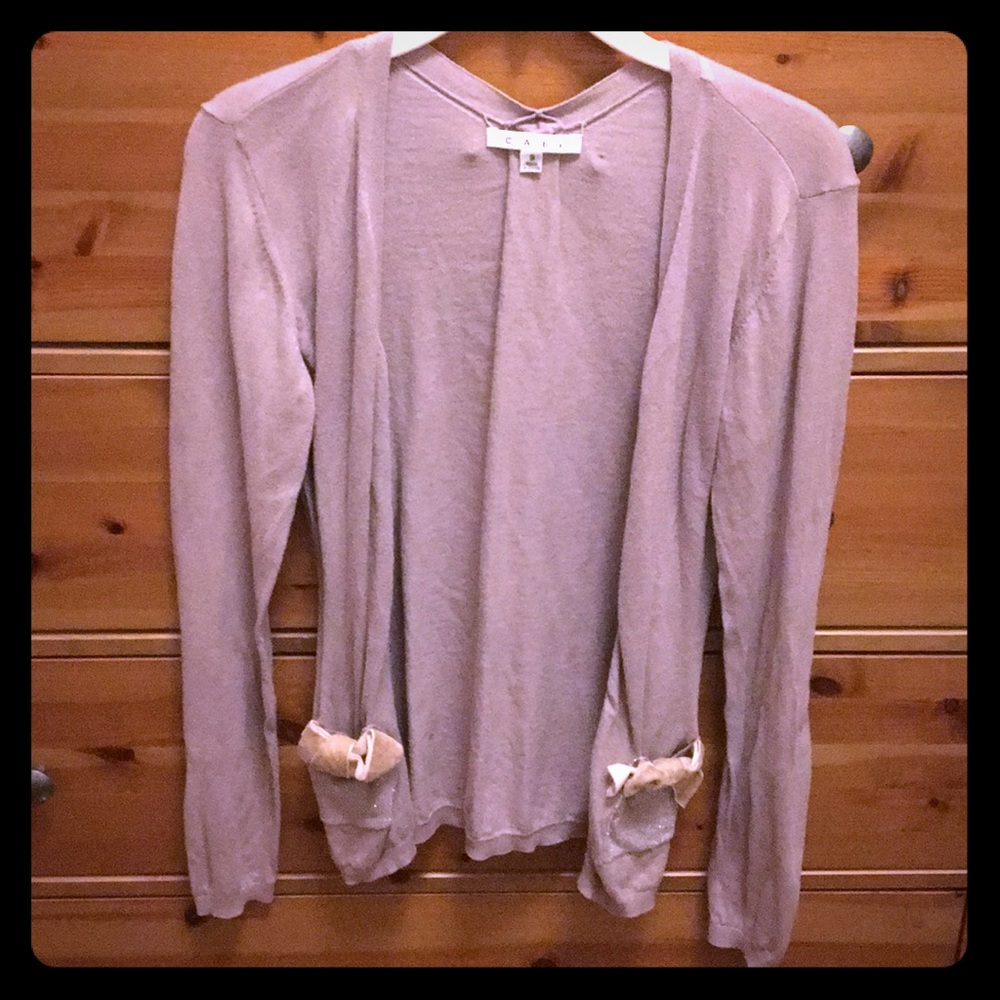 CAbi Lavendar Cardigan with Bows