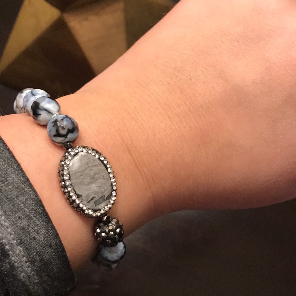 Blue/Silver Gem Bracelet