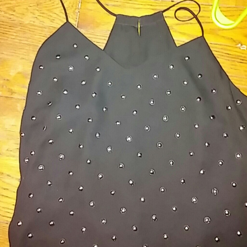 Vneck banded hem cami