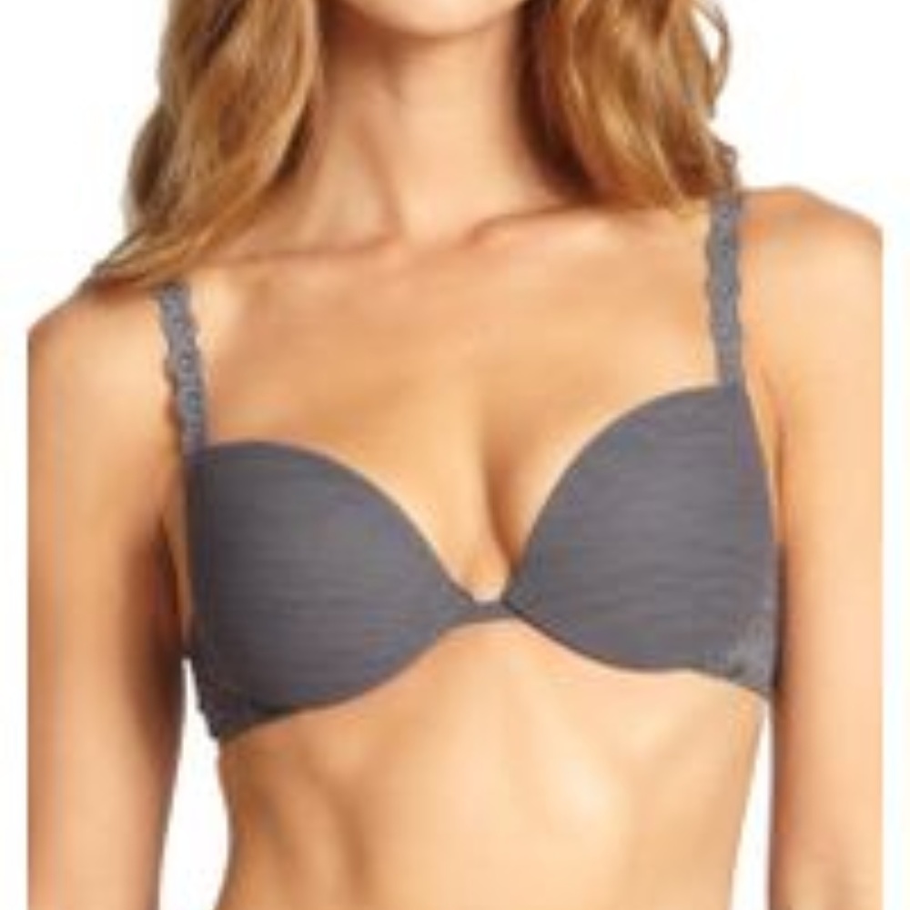 NWT Cosabella SOIRE1108 Soire Push-up Bra Lt Grey