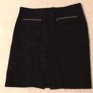 JCrew Navy Wool Skirt